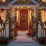 3PCS Set Christmas Door Wreath With Pine Cones & Greenery 13 Red Berry Holly Wreath For Holiday Home Decor FBA Shipment