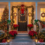 3PCS Set Christmas Door Wreath With Pine Cones & Greenery 13 Red Berry Holly Wreath For Holiday Home Decor FBA Shipment